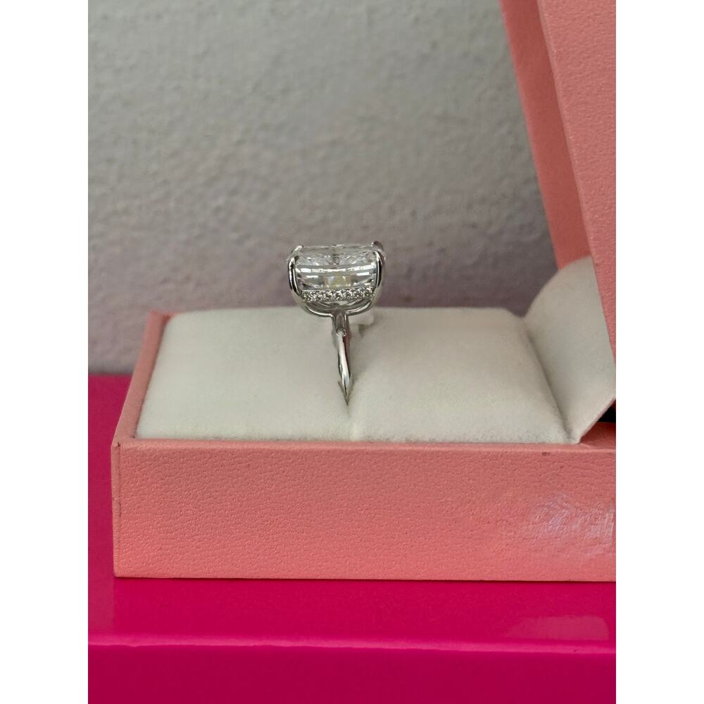 STUNNING Paffidy Size 6 Cushion Cut Ring 4.5CT 5A Grade Zirconia 925 Silver NEW - Picture 3 of 14